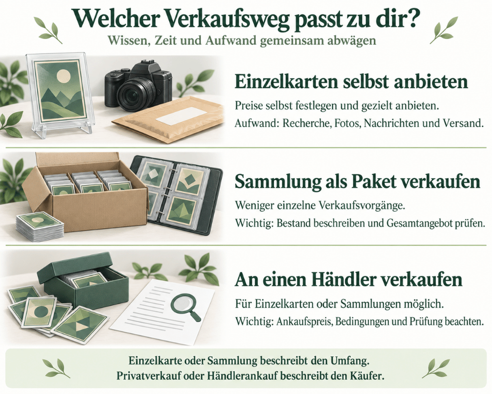 Verkaufswege für Sammelkarten